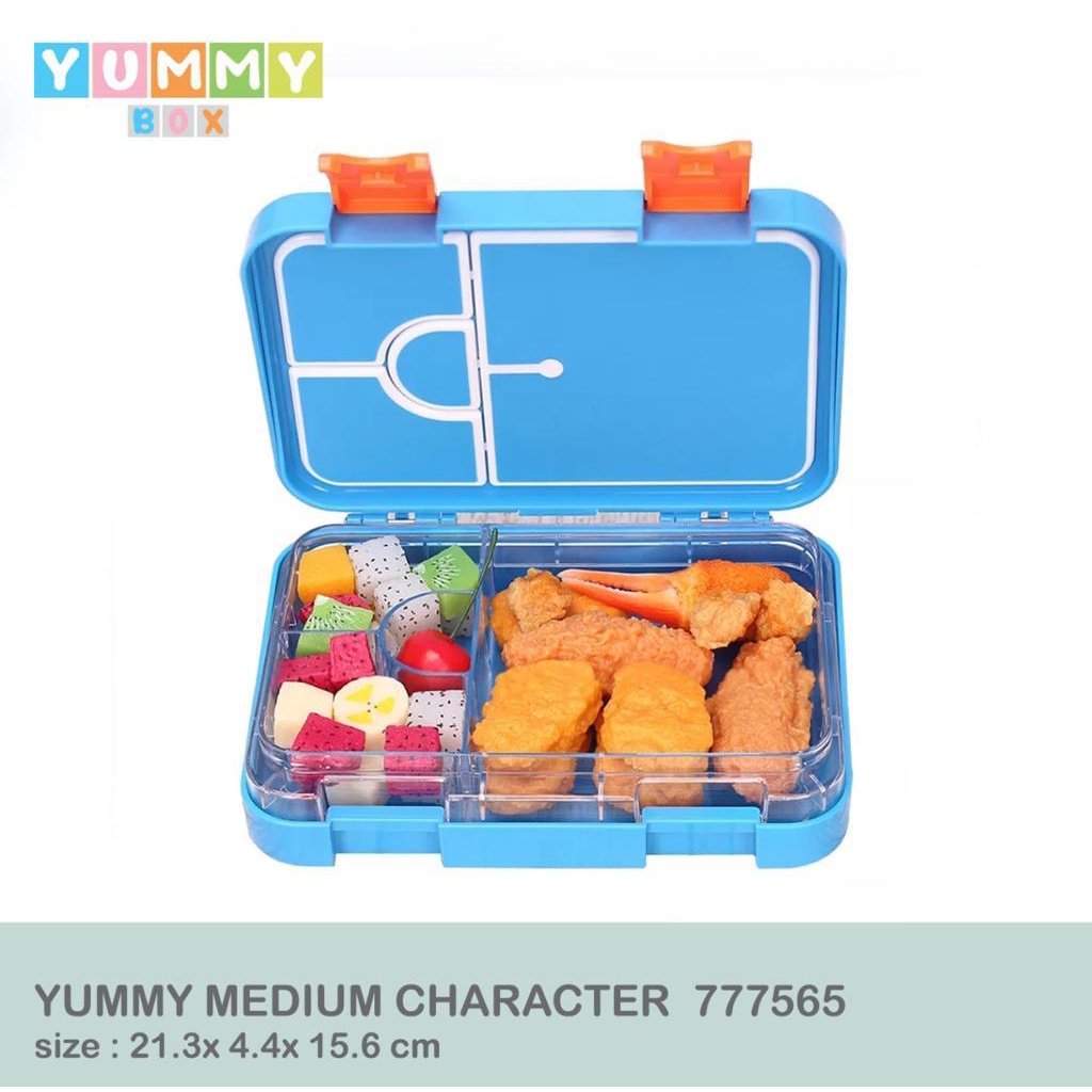 KOTAK MAKAN /LUNCHBOX / BENTO BOX YUMMY BOX MEDIUM KARAKTER 710ML 777599