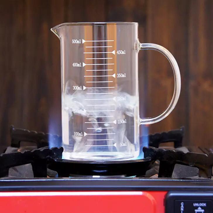Special Price gelas takar kaca borosilicate free tutup kayu / measuring jug glass heat resistant gel