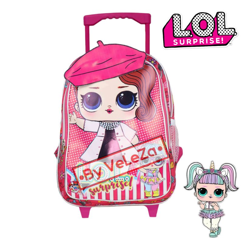 Tas ransel troli anak karakter lol - tas ransel anak - tas troli