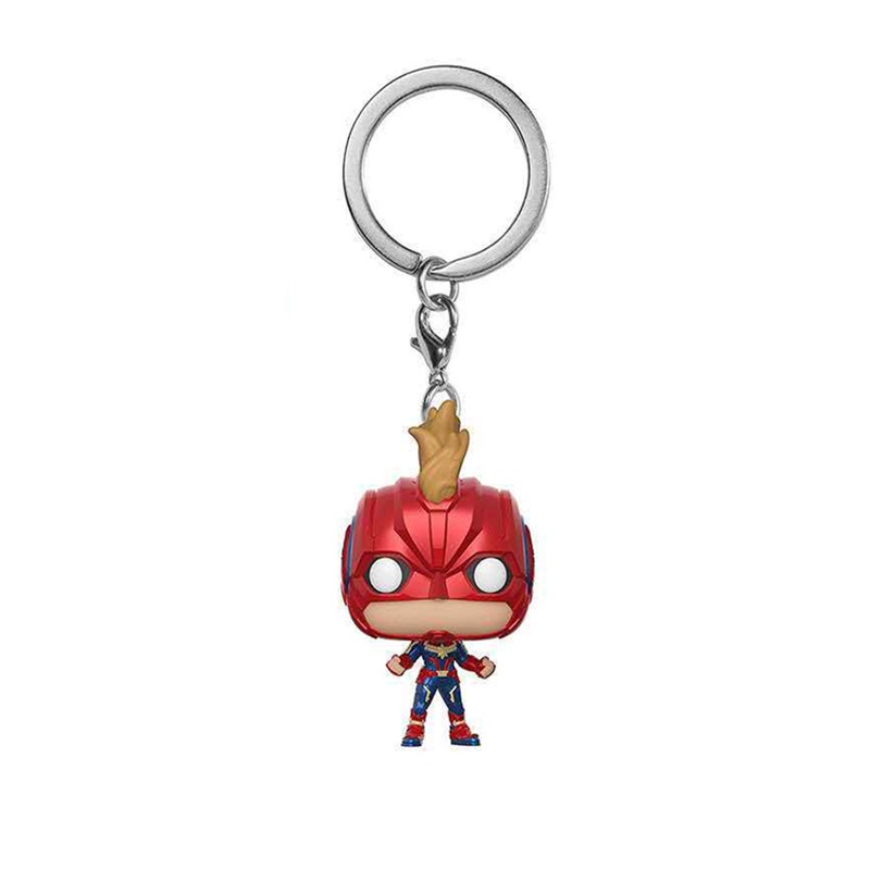 Gantungan Kunci Funko POP Marvel Captain Marvel Bahan PVC Untuk Koleksi