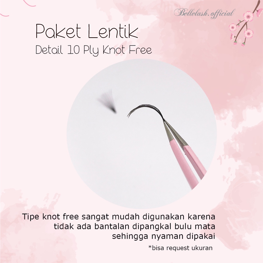 Paket Super Lentik Bulumata Tanam Eyelash Extension 10ply Flare