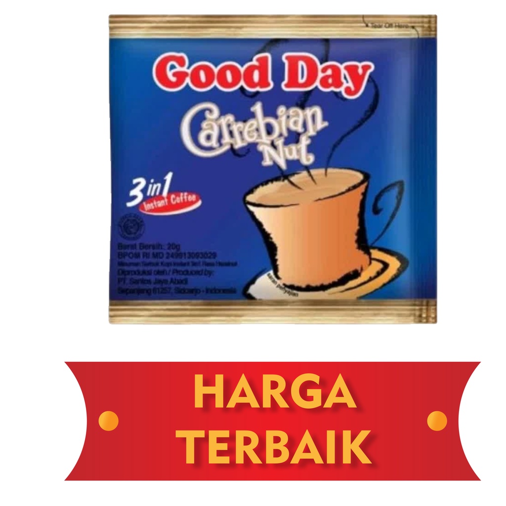 

TERMURAH...GOOD DAY KOPI CARREBIAN NUT 1 PCS