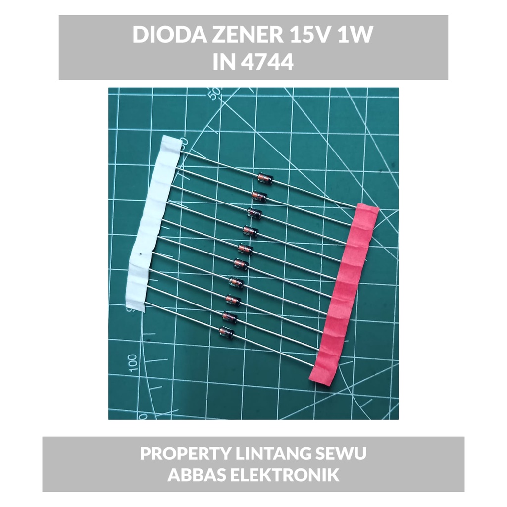 10 PCS DIODA ZENER 15 V 1 W ZENER 15 VOLT 1 WATT IN 4744 IN4744