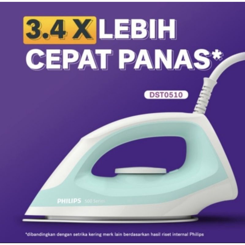 Philips Setrika Dry Iron DST 0510 / DST0510 DST- 0510 Garansi Resmi