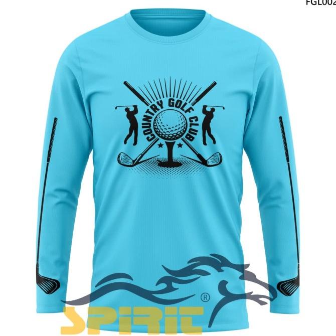 Baju Kaos Pria Golf Country Golf Club Terbaru Lengan Panjang