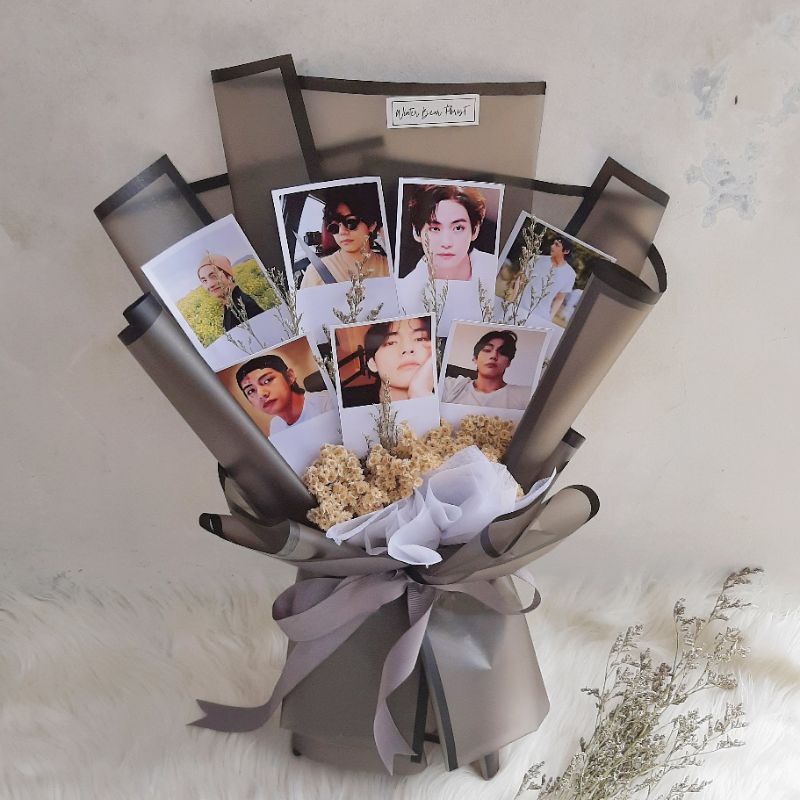 Buket Bunga | Buket Foto Polaroid Taehyung BTS