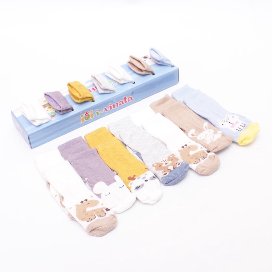 (7PCS) PROMO!! KAOS KAKI BAYI VINATA BOX ISI 7 pasang - TERMURAH/kaos kaki bayi isi 7pasang