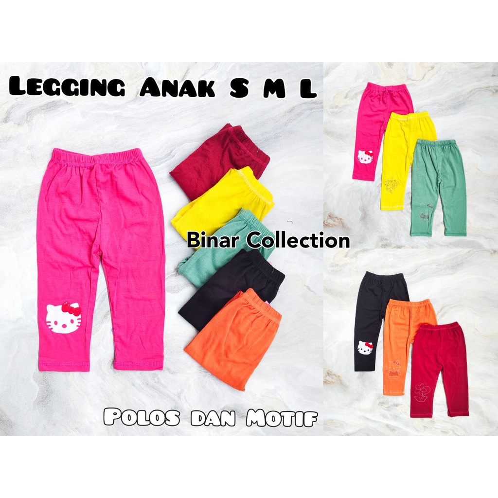 Celana Legging Leging panjang anak 1-3 tahun S M L celana panjang anak murah polos dan motif murah lucu harian