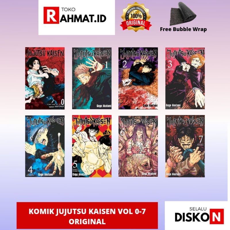 BEST SELLER KOMIK JUJUTSU KAISEN VOL ( 0 1 2 3 4 5 6 7 8 ) 0 / 01 / 02 / 03 / 04 / 05 / 06 / 07 / 08