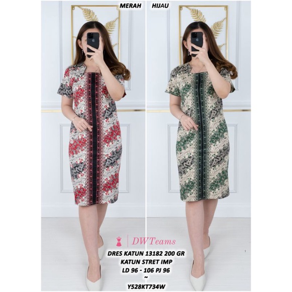 Dress Batik Adem 1318 /ld 96-106