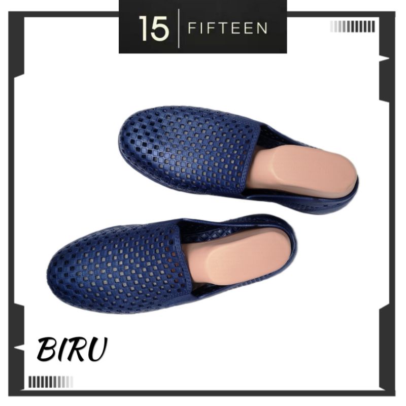 15 SHOP --- KINBOS Sepatu Karet Pria Slip On Lubang Keren M35