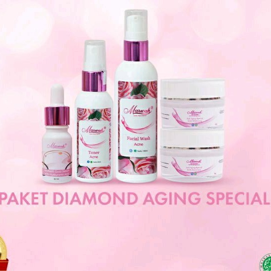 Marwah skincare paket anti aging spesial / isi 5 / +serum