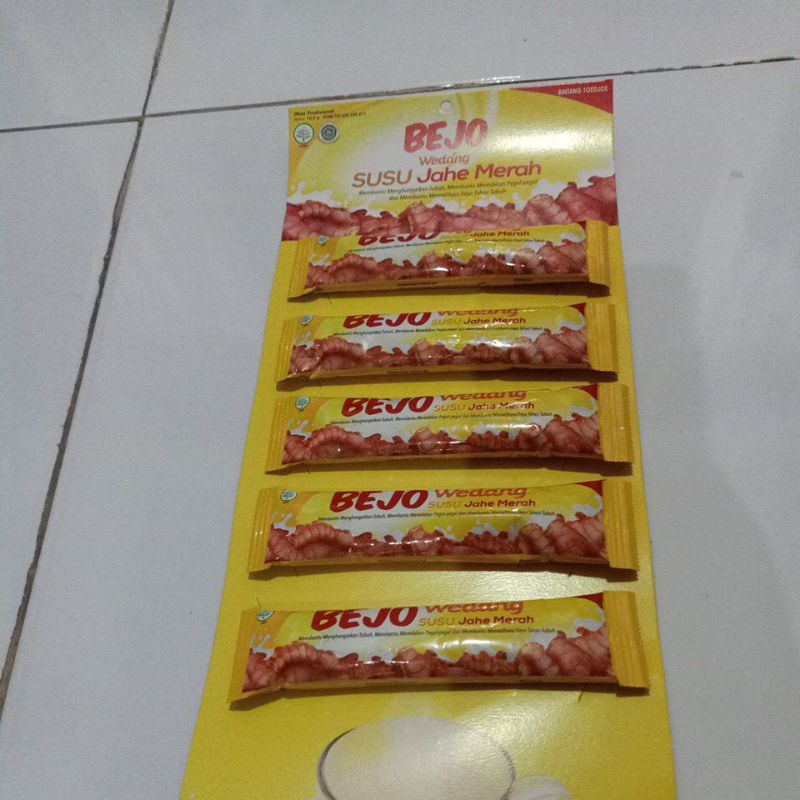 Bejo wedang susu jahe merah isi 5 sachet