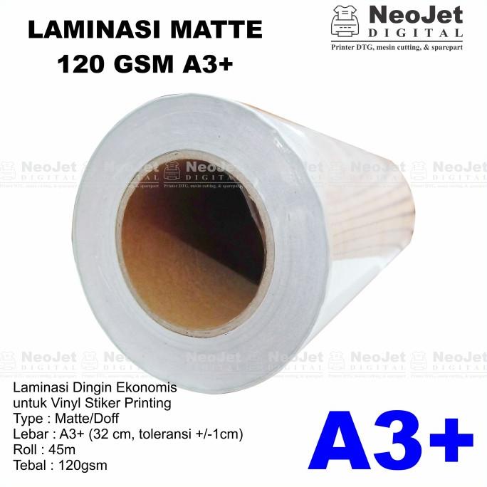 

SALE Laminasi Dingin Matte Doff Buram 120 gsm A3+ Roll 45m / 50 Yard