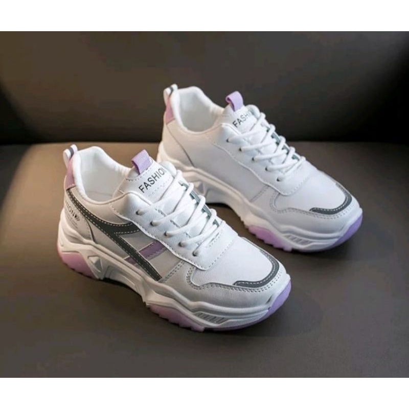 TmO - 8.8 Sale Sepatu wanita sneakers tali fashion WanwoTrack termurah kekinian bisa cod/sepatu santai wanita tali/sepatu jalan wanita santai kekinian