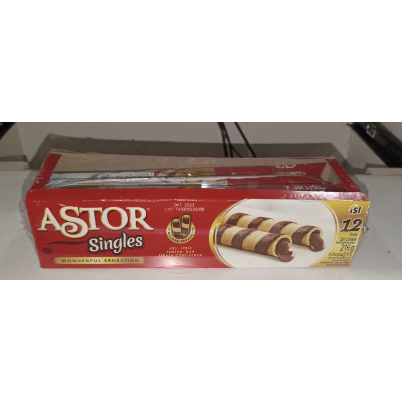 

Astor singles 216g per pak isi 12