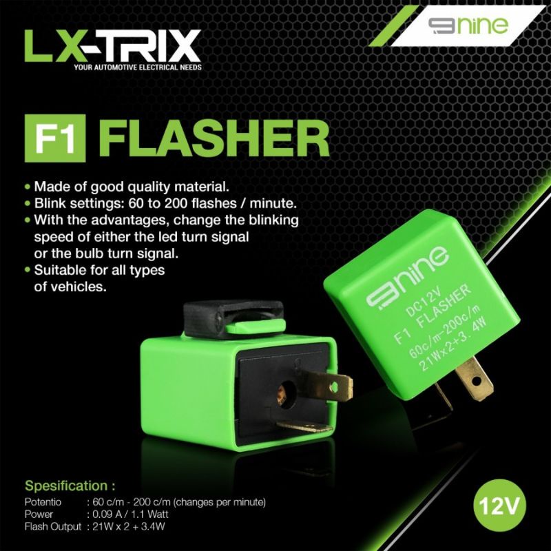 FLASHER FLESER SEN SEIN LAMPU LED MOTOR KEDIP BISA DI ATUR LUMINOS 9NINE