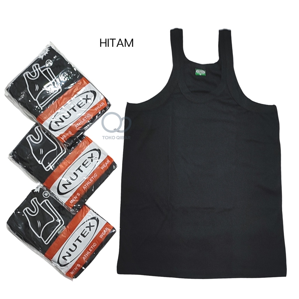 Kaos Dalam Pria Singlet Cowok NUTEX Hitam Putih Size M-XL-XXL Halus