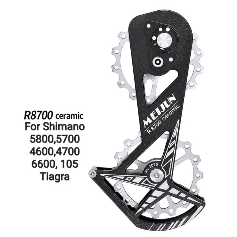 Meijun OSPW Pulley Ceramic Bearing For Shimano 105 Tiagra Silver