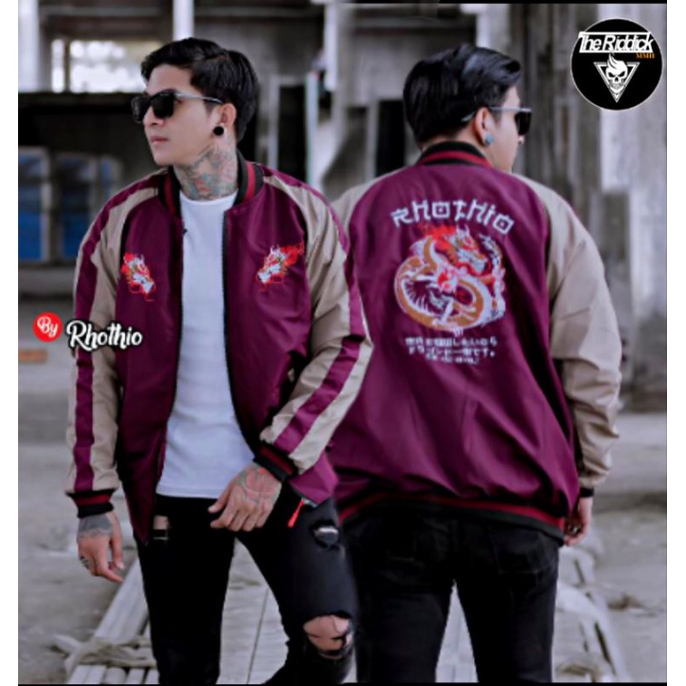 Jaket Bomber Nascar Rhothio Genious Full Bordir