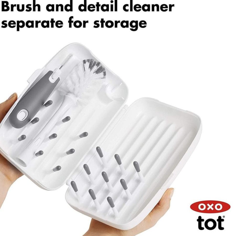 OXO Tot On the Go Drying Rack &amp; Bottle Brush