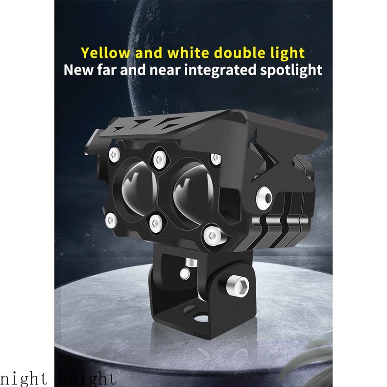 Lampu Sorot LED 12V 24V Bentuk Persegi Warna Amber Untuk ATV SUV Offroad