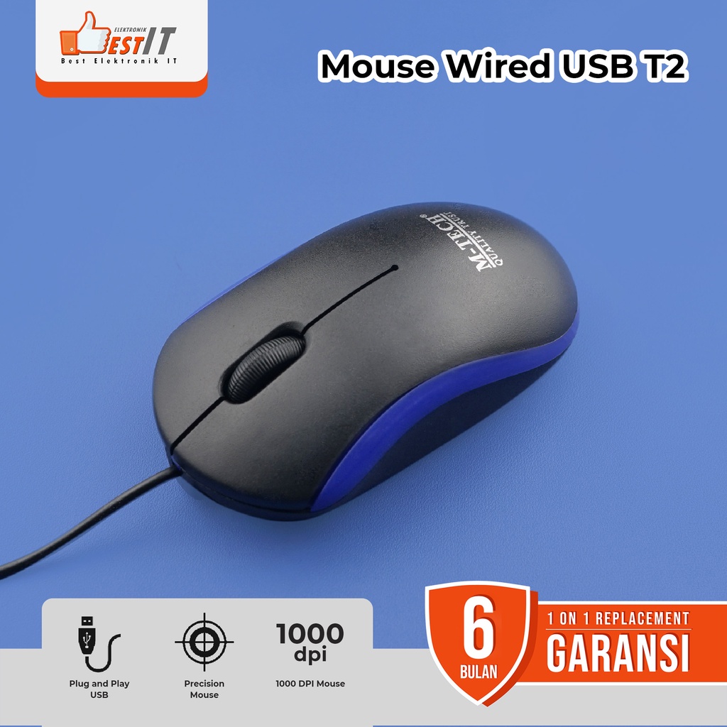 Mouse Kabel Wired T2 M-TECH ORIGINAL