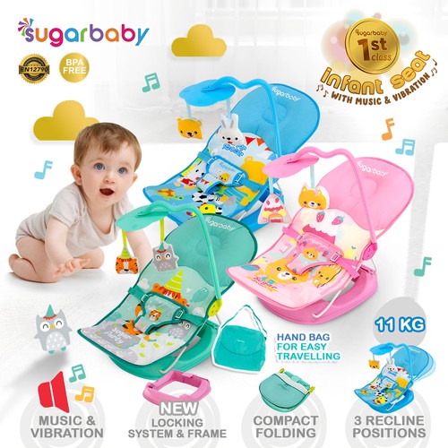 Sugarbaby 1stClass Infant Seat / Kursi Musik &amp; Getar Bayi Lipat