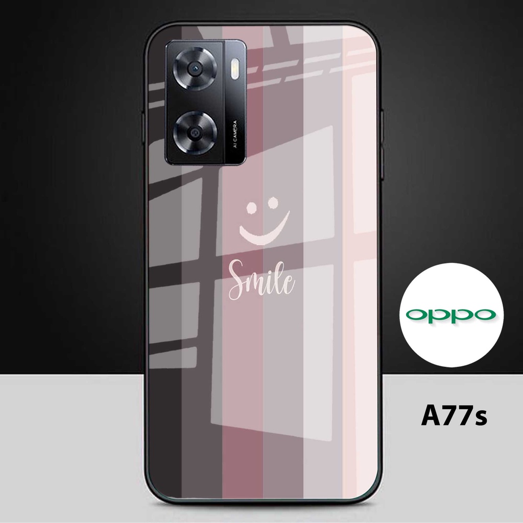 Softcase Glass Kaca Oppo A77s - Case HP Oppo A77s - Casing HP Oppo A77s - N22