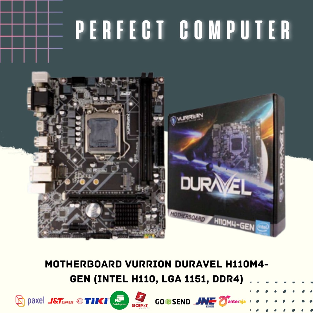 MOTHERBOARD VURRION DURAVEL H110M4-GEN (Intel H110, LGA 1151, DDR4)