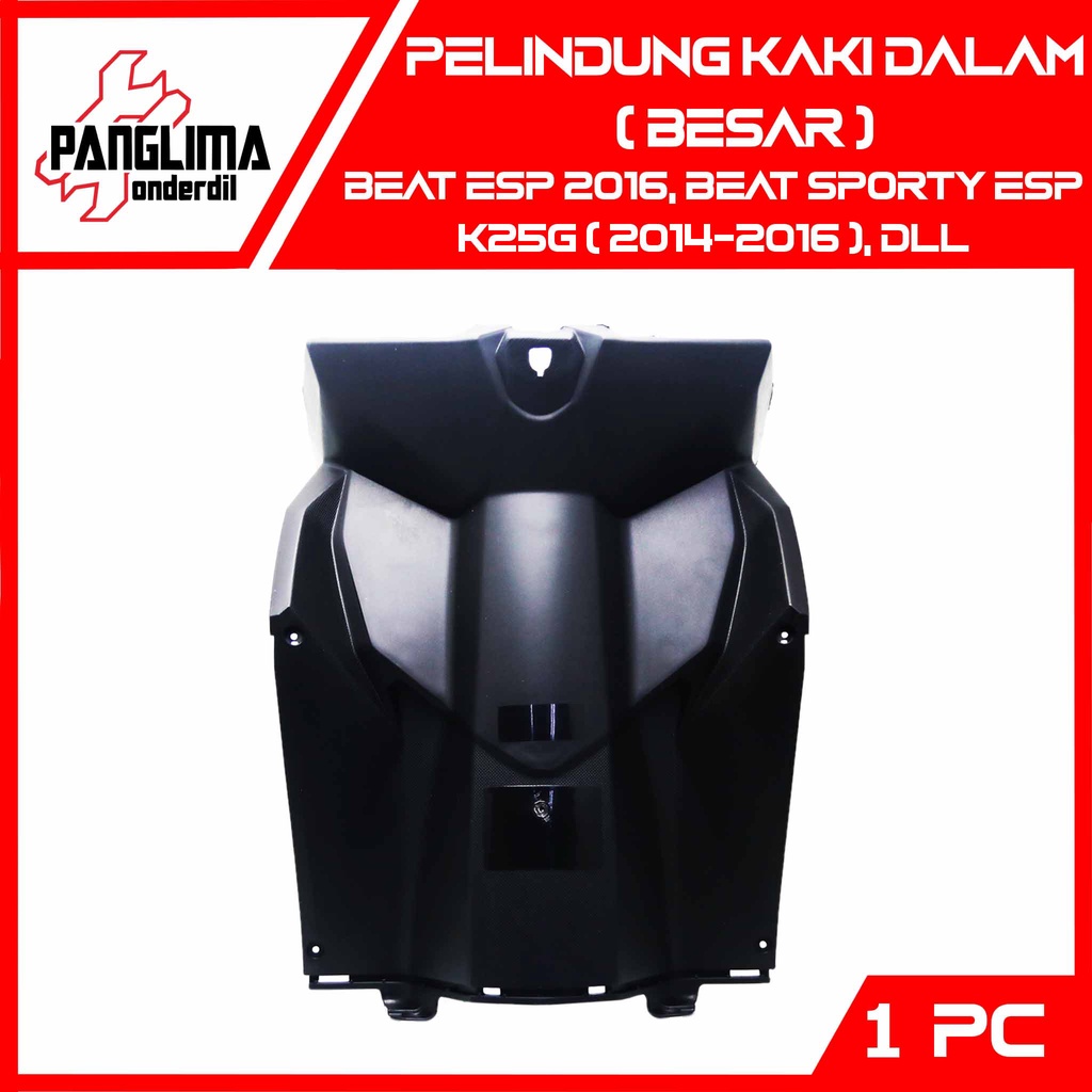 Pelindung Kaki Dalam Besar Beat New FI Esp 2016-2019-Sporty 2014-2020-Street 2016-2019 Cover Inner Lower-Bawah Legshield Dek Kunci Kontak Merk WIN