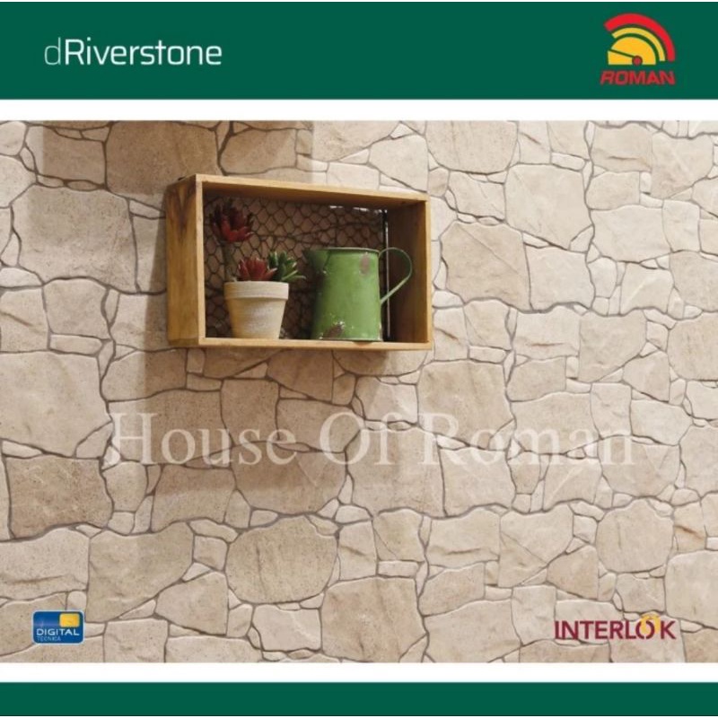 Roman keramik interlock dRiverstone series 30x60 / granit dinding / keramik dinding / keramik motif 