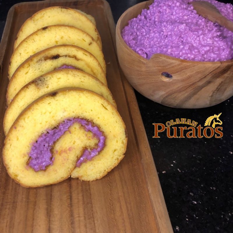 

Bolu Gulung Taro Premium Olahan Puratos Ukuran Panjang 25cm