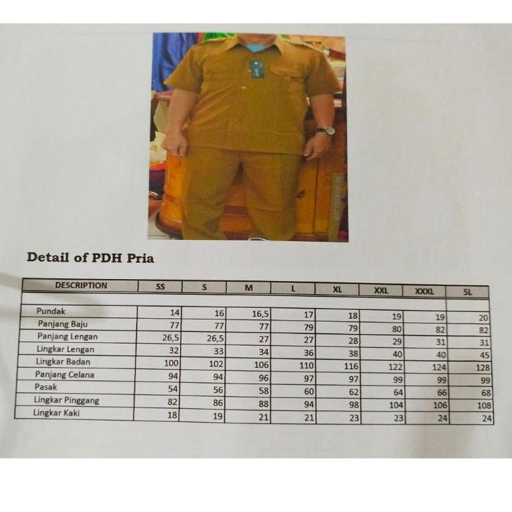 Paling Laris Baju Dinas Pdh Pria bahan import merek elponte #pemda