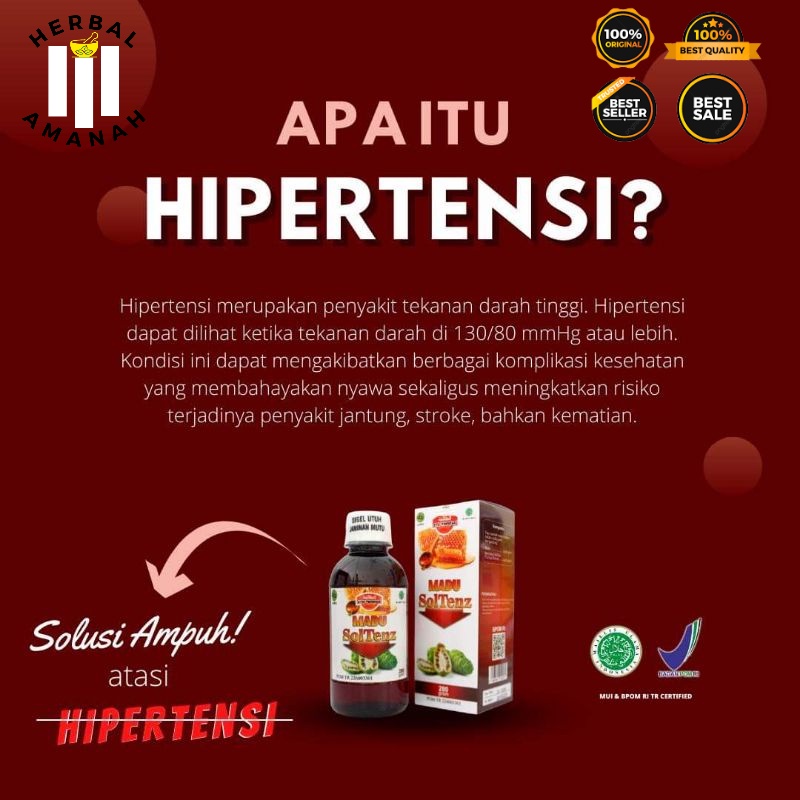 

MADU SOLTENZ Solusi Penurun Hipertensi Kolesterol Darah Tinggi Ath Thoifah 280gr BPOM