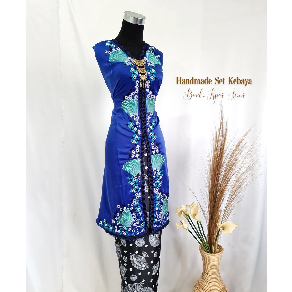 pusat bordir Tasikmalaya - Setelan Kain Long Kebaya Bordir Panjang Kipas Series Silk Premium