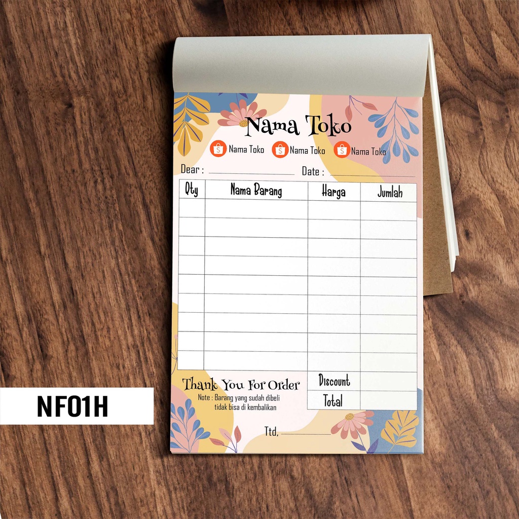 

Hanabi Invoice / Nota / Faktur / Kwitansi Custom 1 2 3 ply NF01E