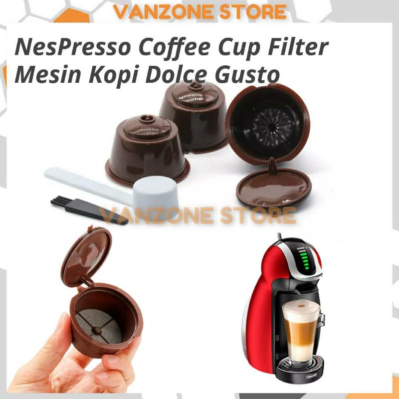 Wadah Kopi Reusable Refillable Capsule Coffee Cup Filter Untuk Mesin Kopi Nescafe Dolce Gusto