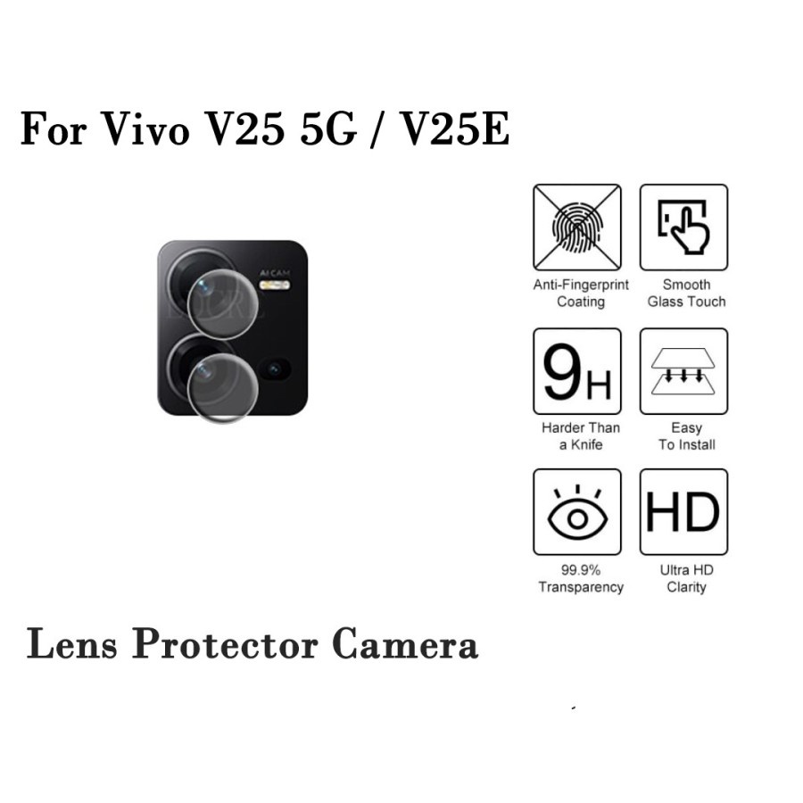 VIVO T1 5G T1 PRO 5G V25 5G V25 PRO V25E V23 5G Y33S Y12S Y12S 2021 V19 V17 PRO V15 PRO V15 TEMPERED CAMERA  ANTI GORES KAMERA CLEAR PELINDUNG KAMER BELAKANG MIKA / KACA