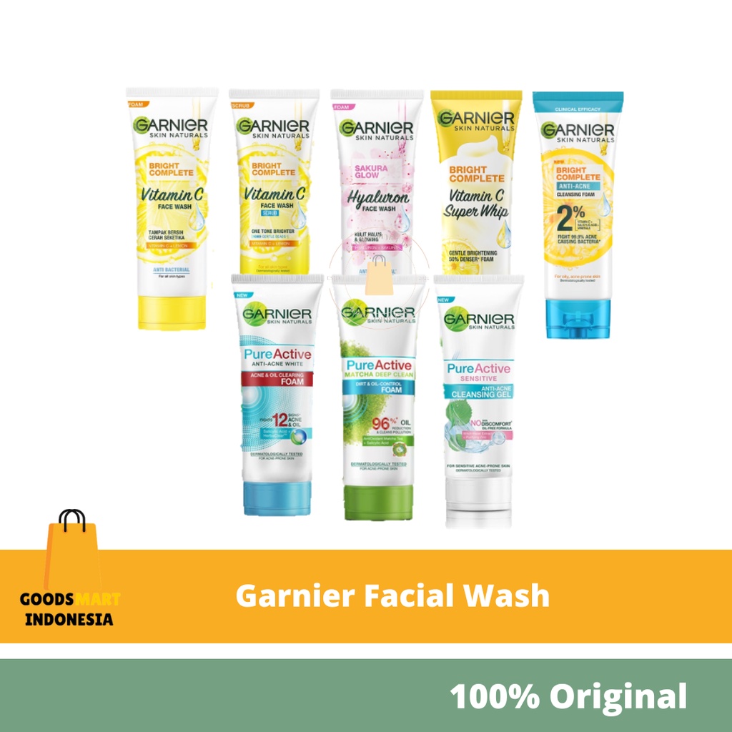 Jual Garnier Facial Wash Foam 50ml 100ml Shopee Indonesia