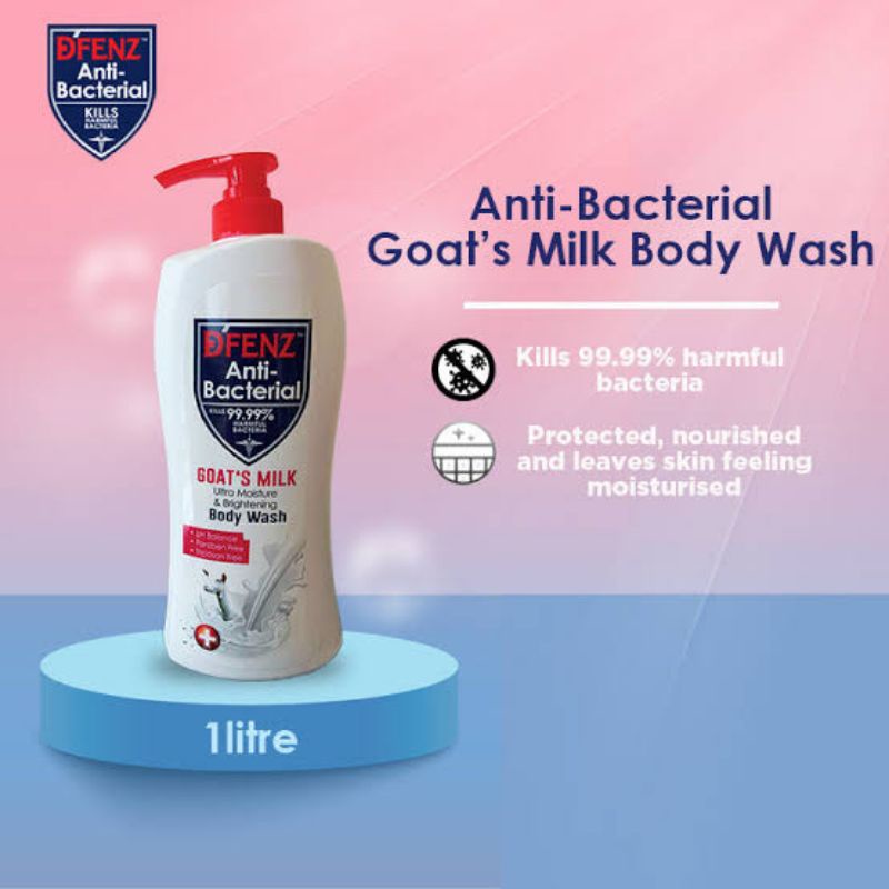 Dfenz Antibacterial Goat's Milk Body Wash 1L