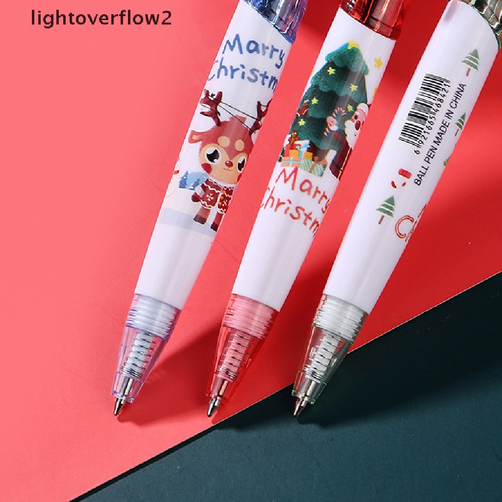 (lightoverflow2) Pulpen Dengan Lampu Motif Natal Untuk Anak-Anak