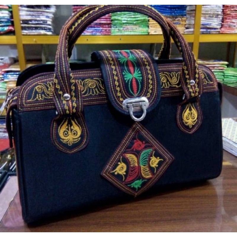 TAS SELEMPANG BORDIR KHAS ACEH || TAS LUNA || OLEH OLEH KHAS ACEH