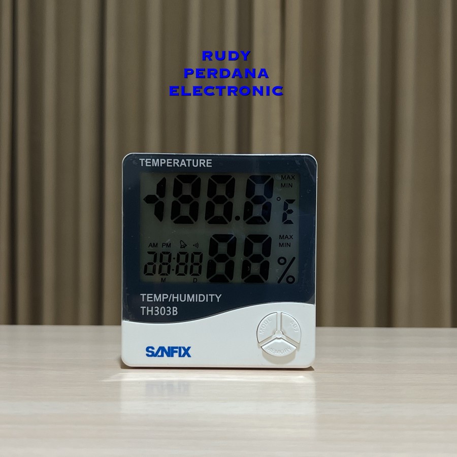 THERMOMETER HYGROMETER DIGITAL SUHU KELEMBAPAN RUANGAN SANFIX TH-303B