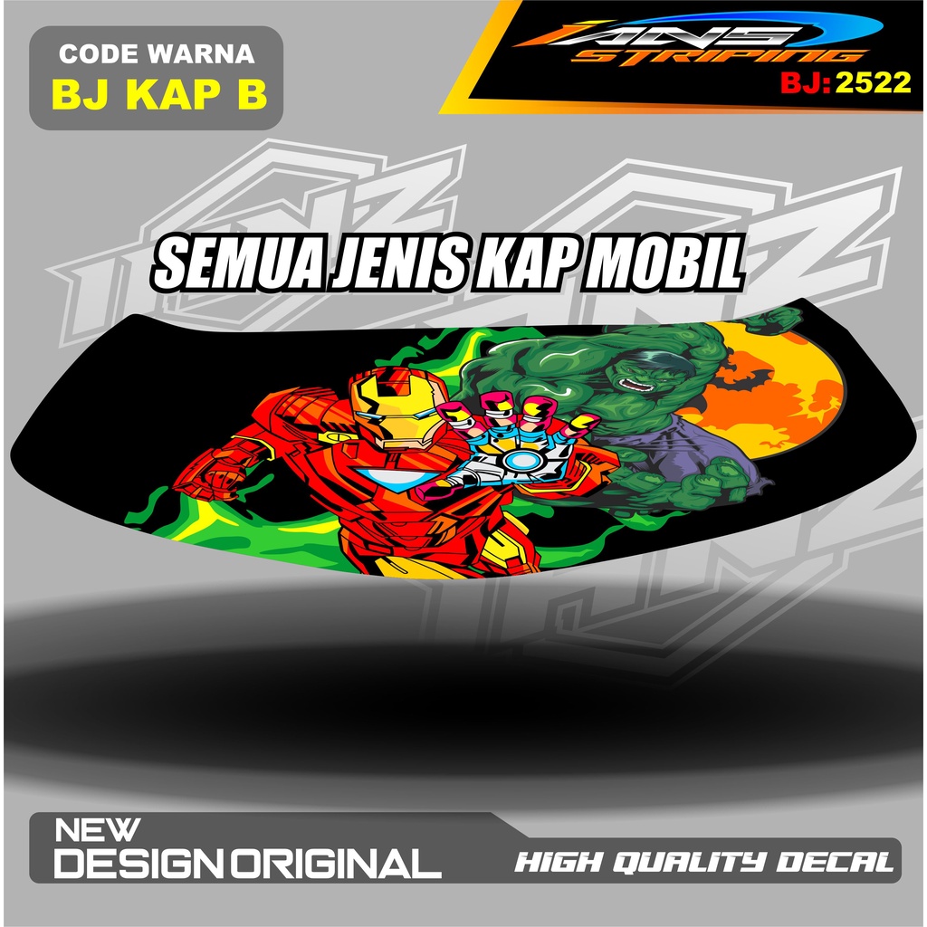 STICKER VARIASI KAP CUP MOBIL BRIO, AGYA, JAZZ, AVANZA, INOVA / DECAL STIKER CUP KAP MOBIL / STIKER KAP MESIN