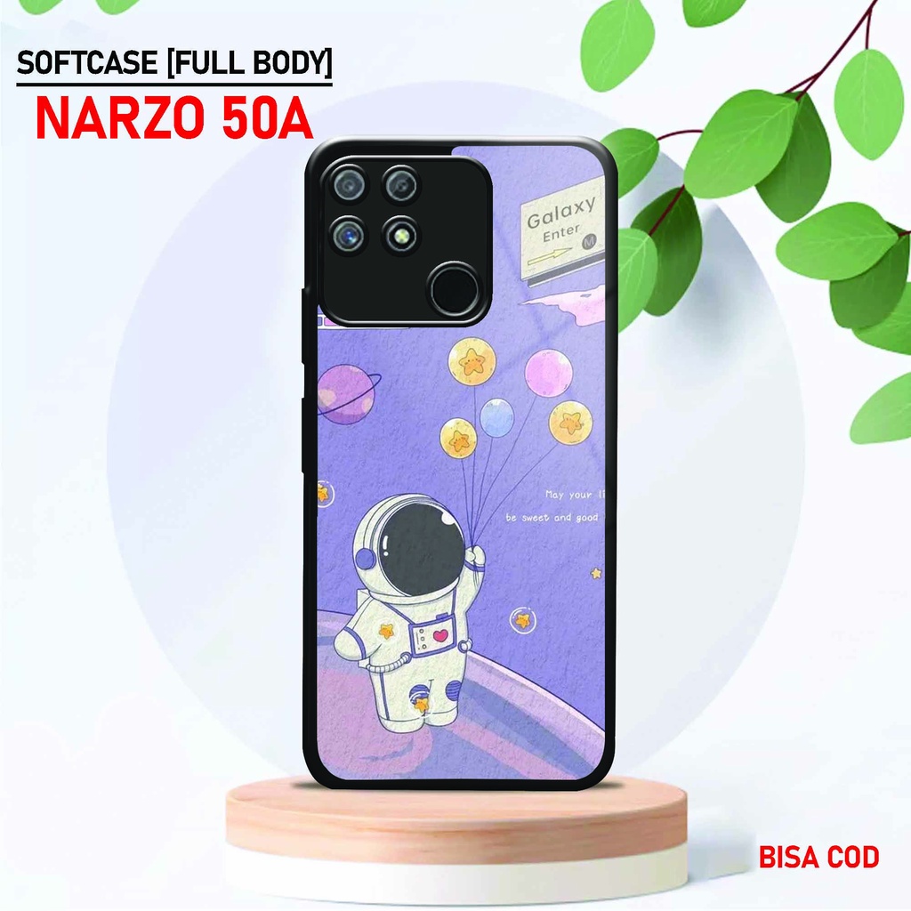 Softcase Kaca Kilau Realme Narzo 50A - ( SC 63 ) Case Full Body Realme Narzo 50A - Silikon Glossy Re