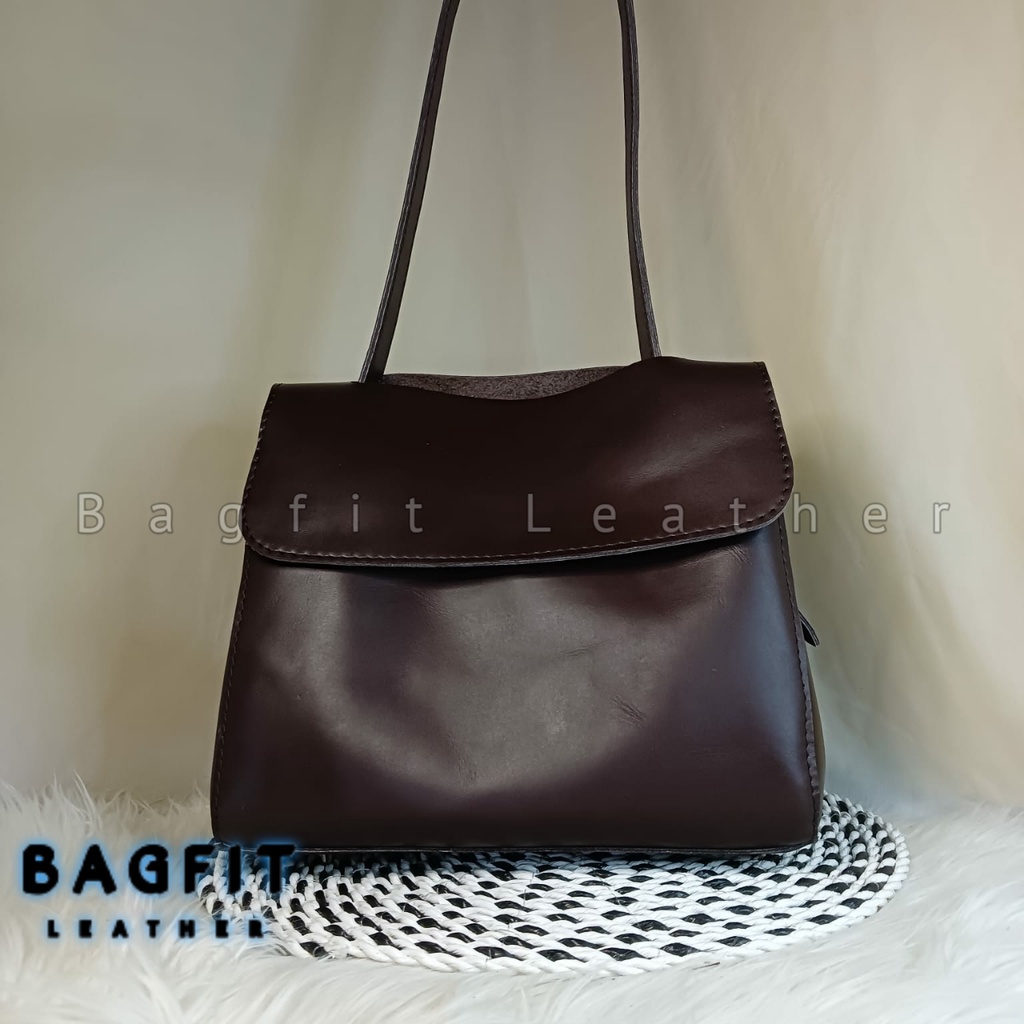 (SIZE L)  Tas Kulit wanita Papirut Asli Kulit Sapi Asli Garut
