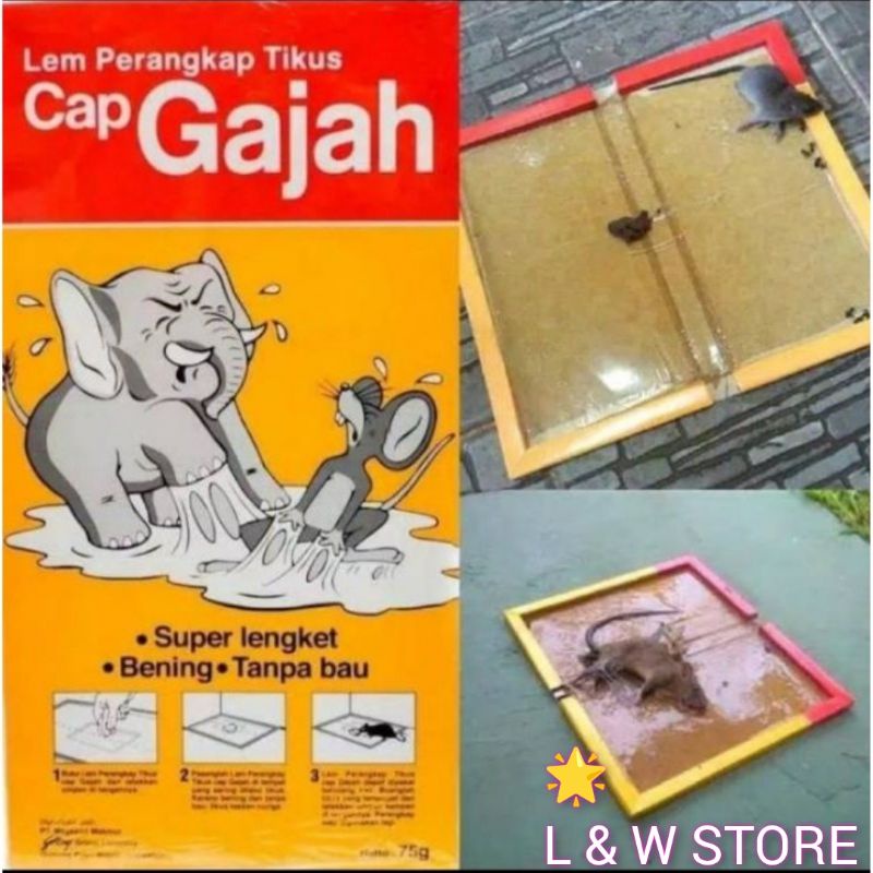 Lem Tikus Papan Cap Gajah-Lem Perangkap Tikus Cap Gajah