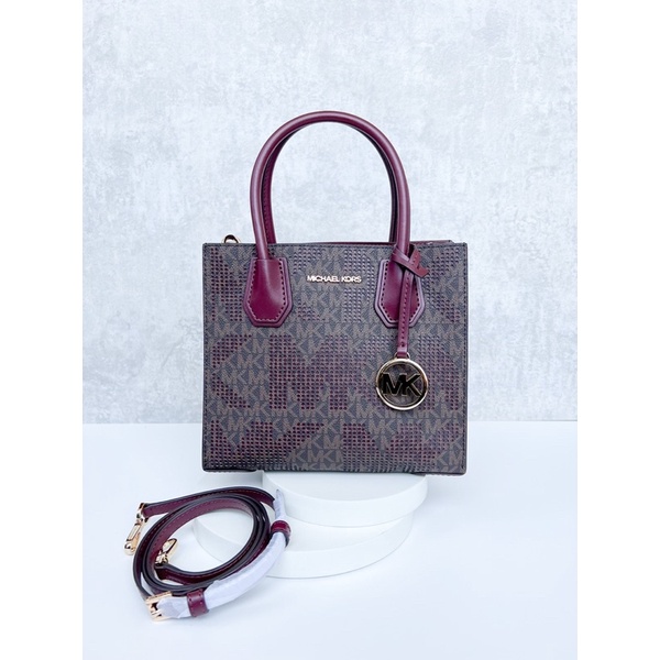 MICHAEL KORS MERCER MEDIUM MERLOT