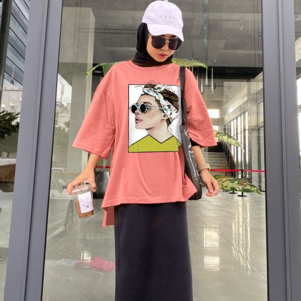 LD 130 ATASAN OVERSIZE PENGUIN KAOS JUMBO WANITA